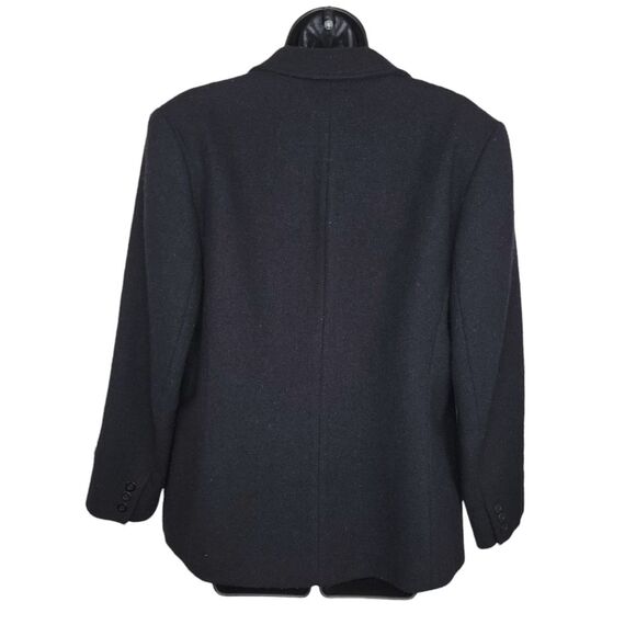 Pendleton Vintage 70s virgin wool black blazer jacket size 14 - Picture 2 of 6